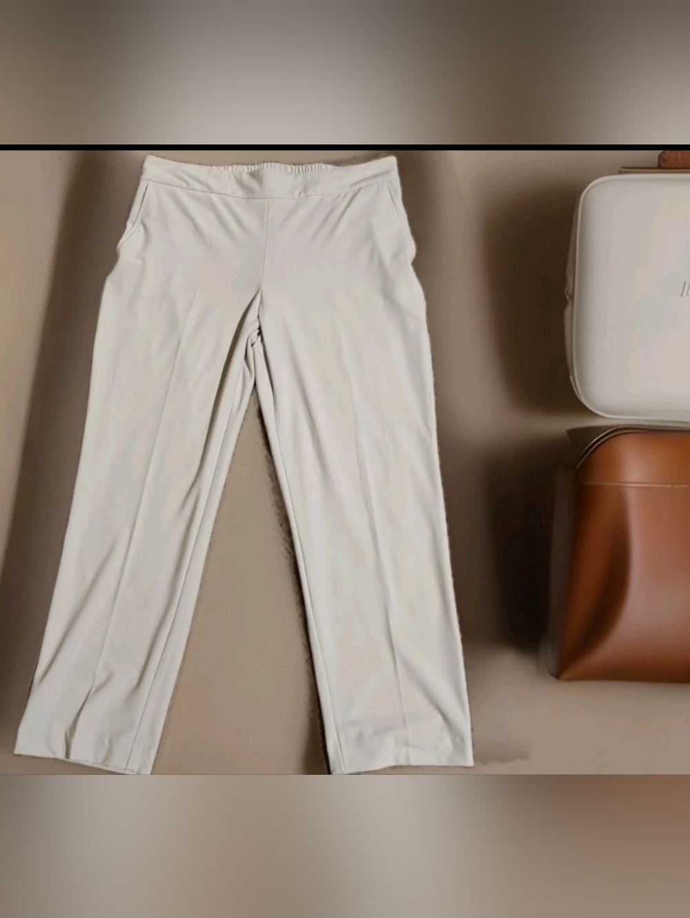 Womens Wide Leg Dress Pants Chic Classy Comfort Travel Wrinkle Resistant Sz 12